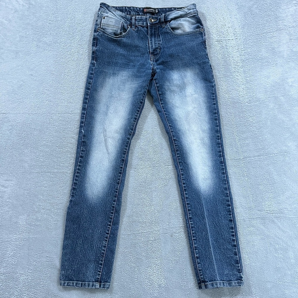 Southpole Jeans Mens 32x32 Skinny Faded Y2K Blue Denim‎ Stretch